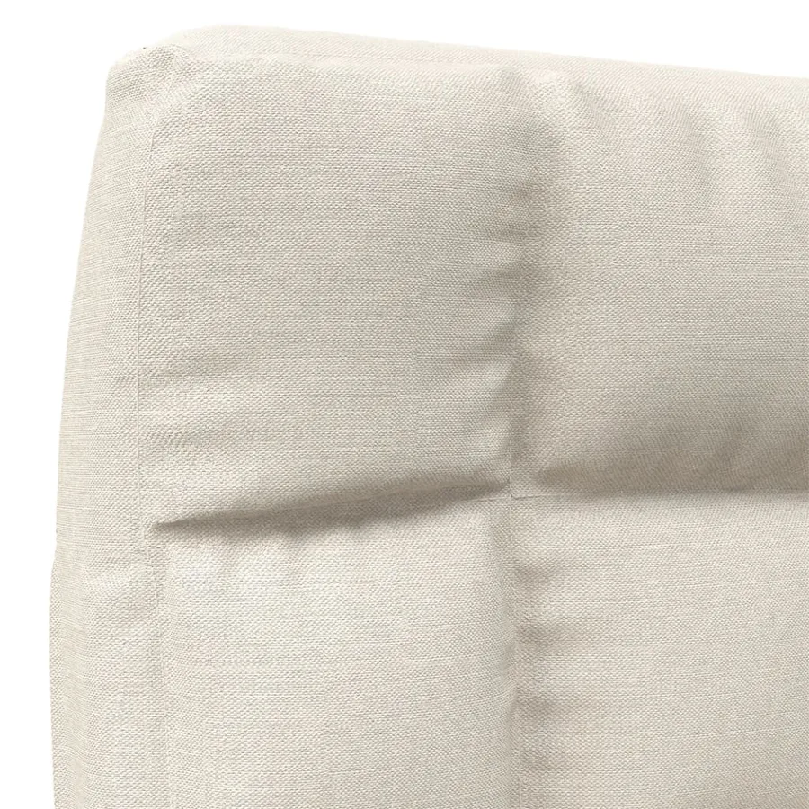 Chaise pliable de sol Crème Tissu - 7
