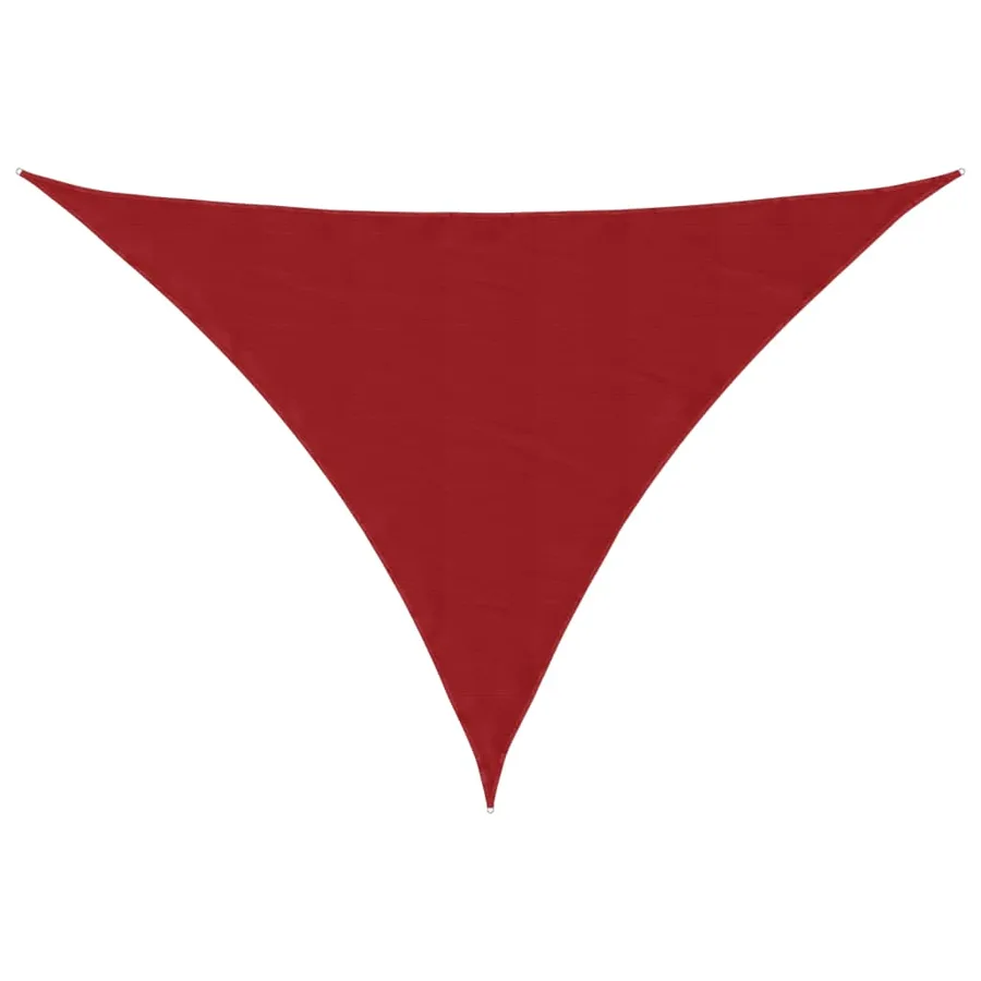Voile de parasol tissu oxford triangulaire 3x3x4,24 m rouge - 2