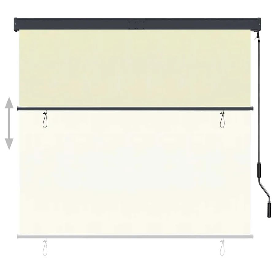 Store roulant d'extérieur 160x250 cm Crème - 3