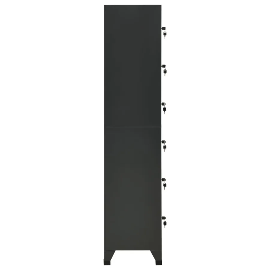 Armoire à casiers Anthracite 38x40x180 cm Acier - 3