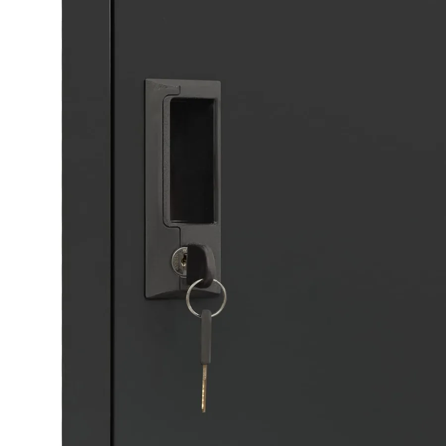 Armoire à casiers Anthracite 38x40x180 cm Acier - 7