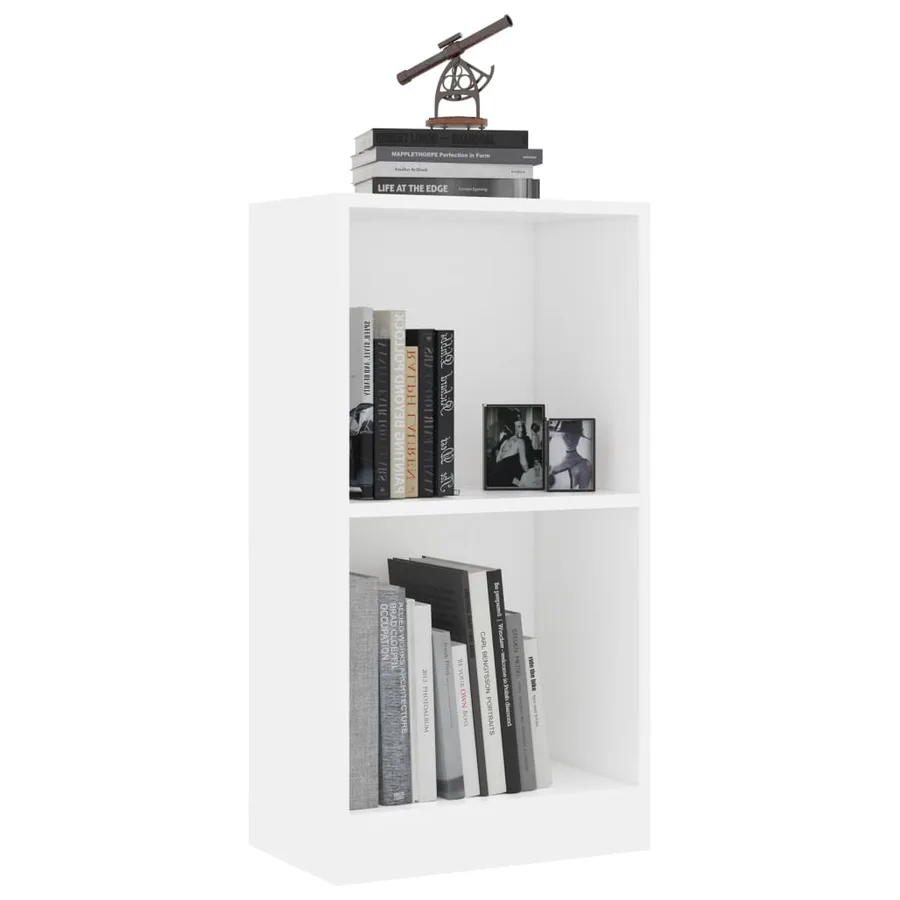 Bibliothèque blanc 40x24x75 cm bois d'ingénierie - 5