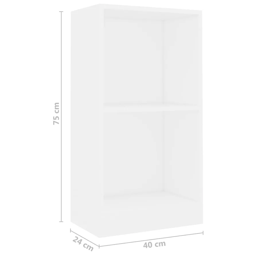 Bibliothèque blanc 40x24x75 cm bois d'ingénierie - 6