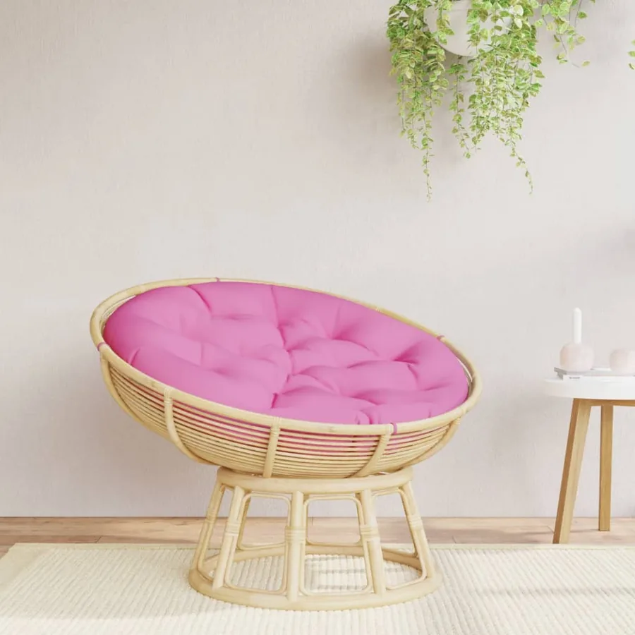 Coussin rond rose Ø 100 x11 cm tissu oxford