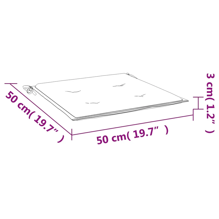 Coussins de chaise 6 pc Multicolore 50 x 50 x 4 cm Tissu Oxford - 8