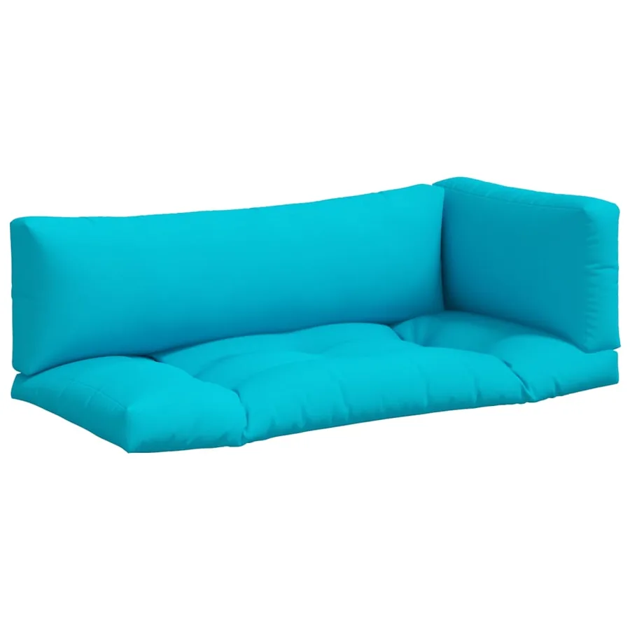 Coussins de palette lot de 3 turquoise tissu Oxford - 2