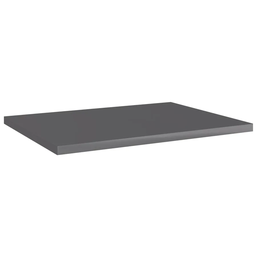 Panneaux bibliothèque 4pcs Gris brillant 40x30x1,5cm Aggloméré - 2