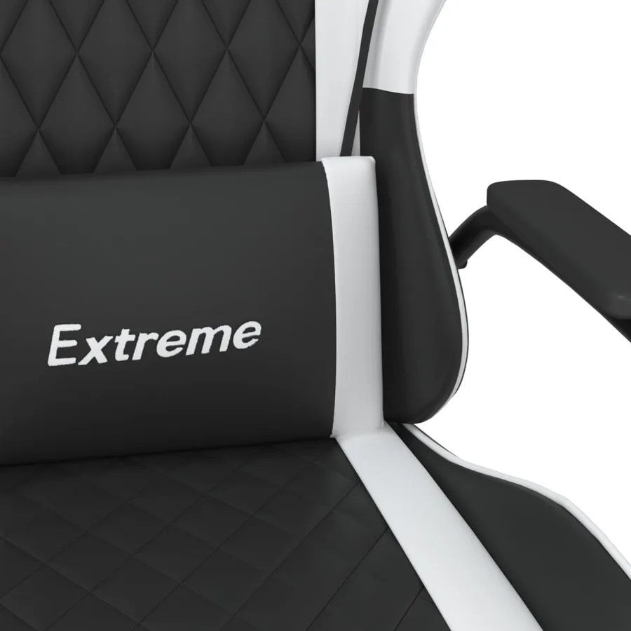 Chaise de jeu Noir et blanc Similicuir - 11