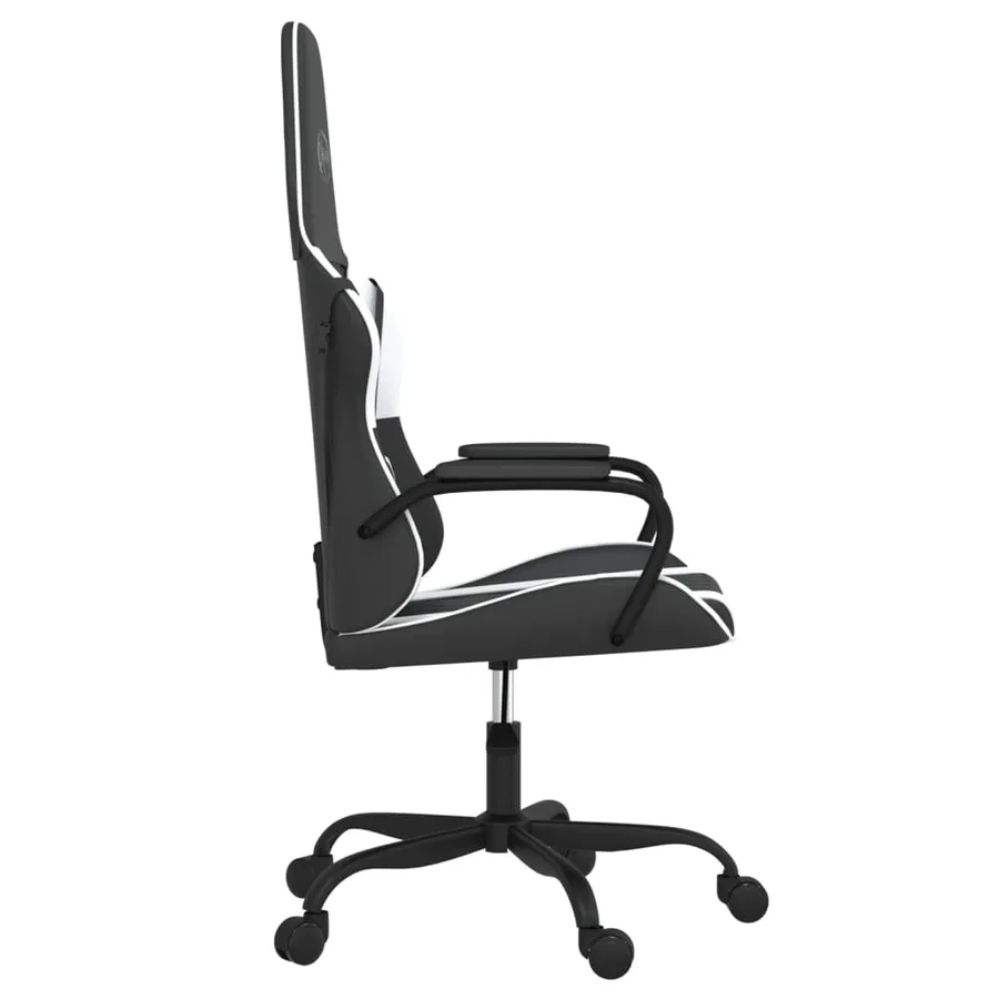 Chaise de jeu Noir et blanc Similicuir - 4