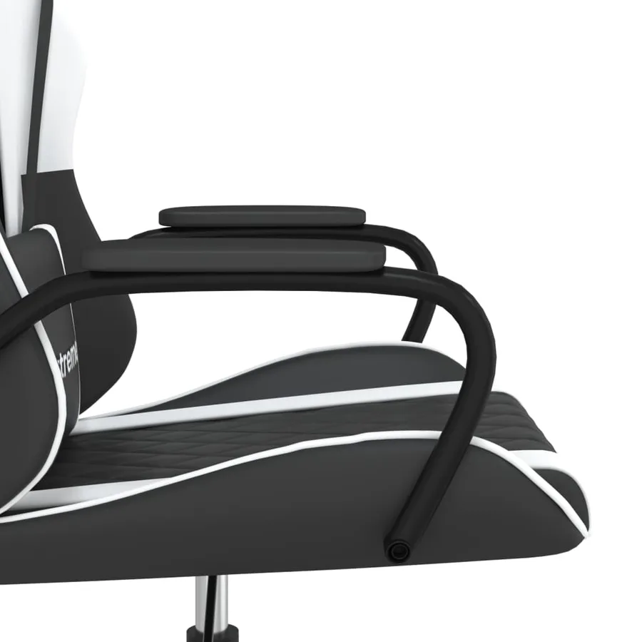 Chaise de jeu Noir et blanc Similicuir - 8