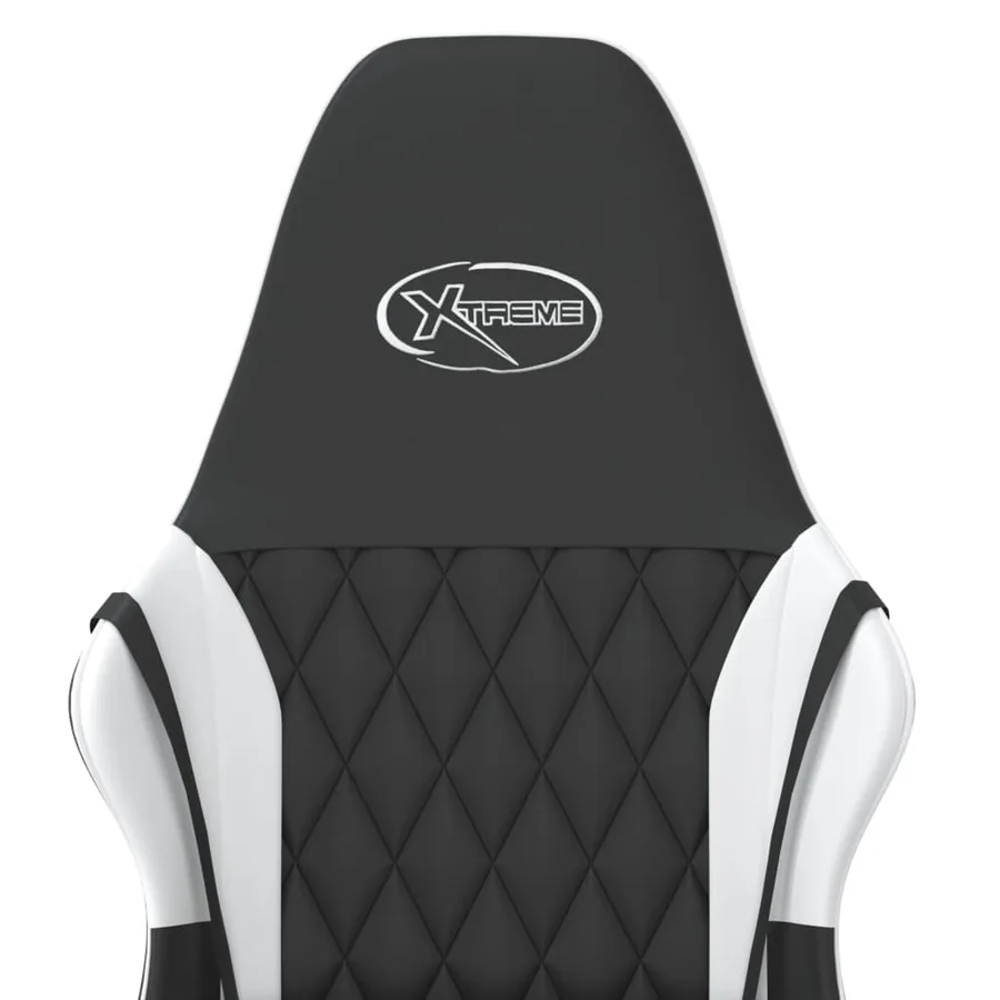 Chaise de jeu Noir et blanc Similicuir - 9