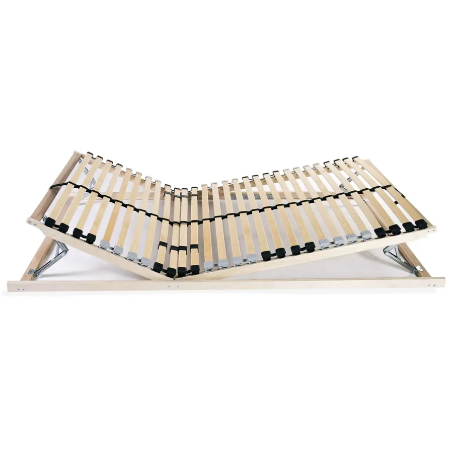 Sommiers à lattes sans matelas 2 pcs avec 28 lattes 70x200 cm - 4