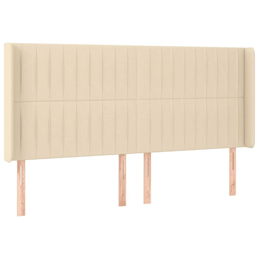 Tête de lit à LED Crème 163x16x118/128 cm Tissu - 3