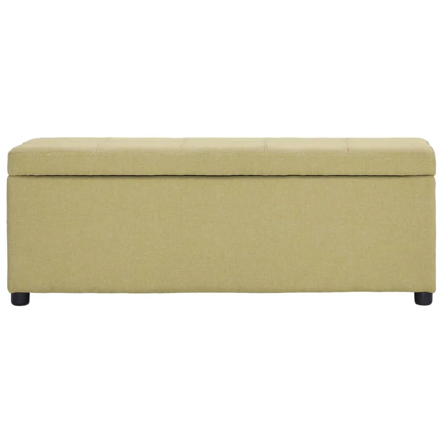 Banc avec compartiment de rangement 116 cm Vert Polyester - 2