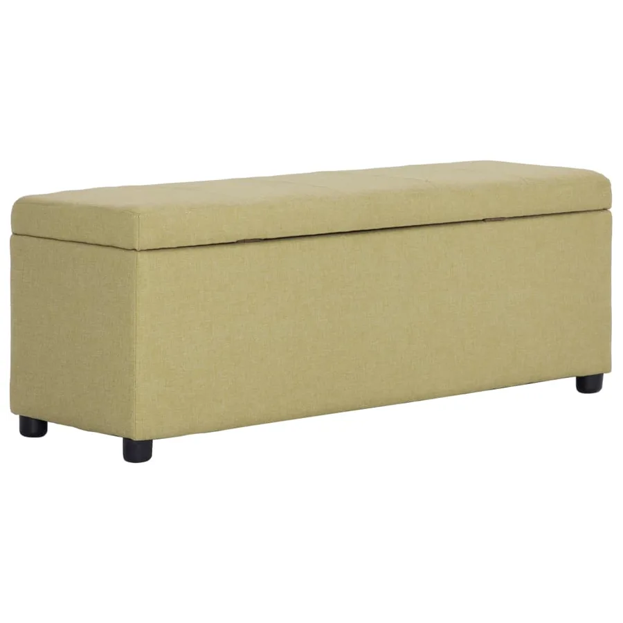 Banc avec compartiment de rangement 116 cm Vert Polyester - 4