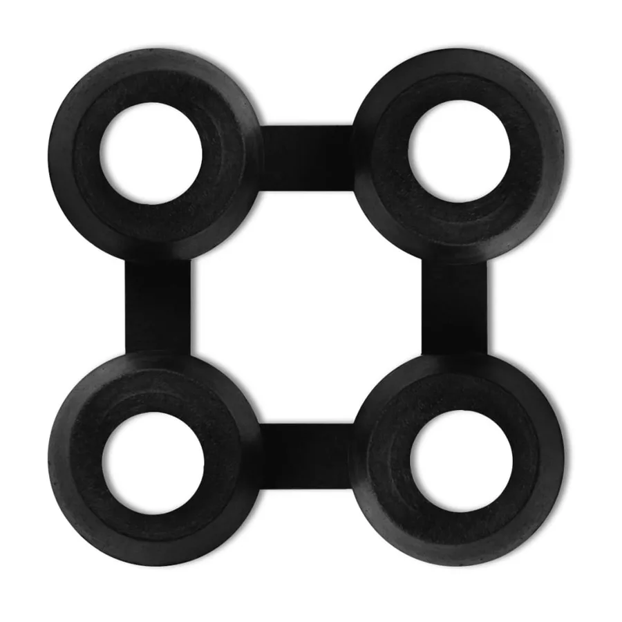 Connecteurs de tapis 10 pcs caoutchouc noir - 3