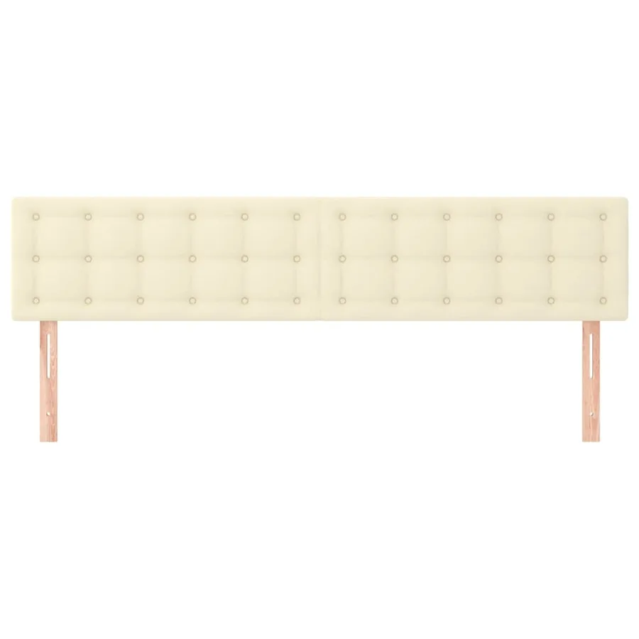 Têtes de lit Crème 180x5x78/88 cm Similicuir - 3