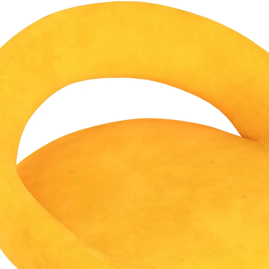 Tabourets de bar lot de 2 jaune moutarde velours - 7