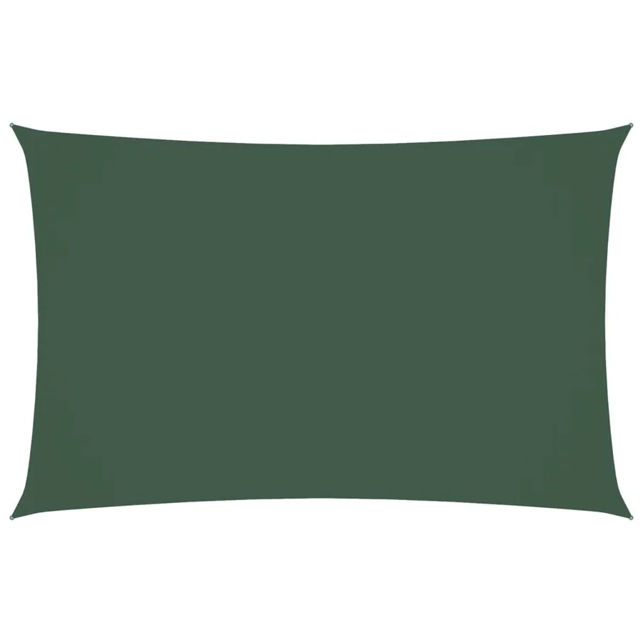 Voile de parasol tissu oxford rectangulaire 2x5 m vert foncé - 2