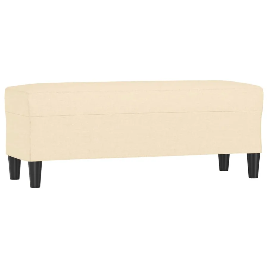 Banc Crème 100x35x41 cm Tissu - 2