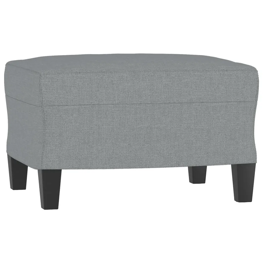 Canapé à 3 places avec repose-pieds Gris clair 180 cm Tissu - 5