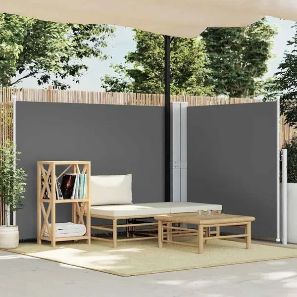 Auvent latéral rétractable Anthracite 140 x 600 cm