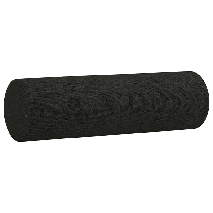 Ensemble de canapés 3 pcs avec coussins noir tissu - 7