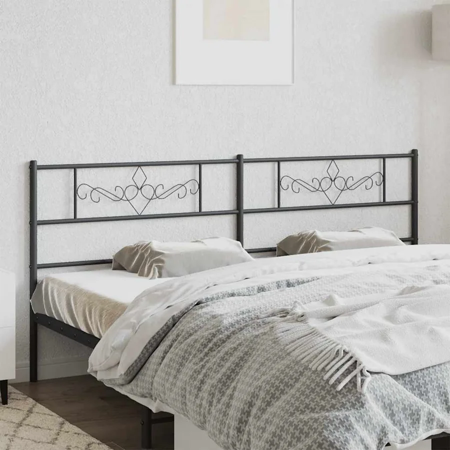 Tête de lit de remplacement métal noir 193 cm