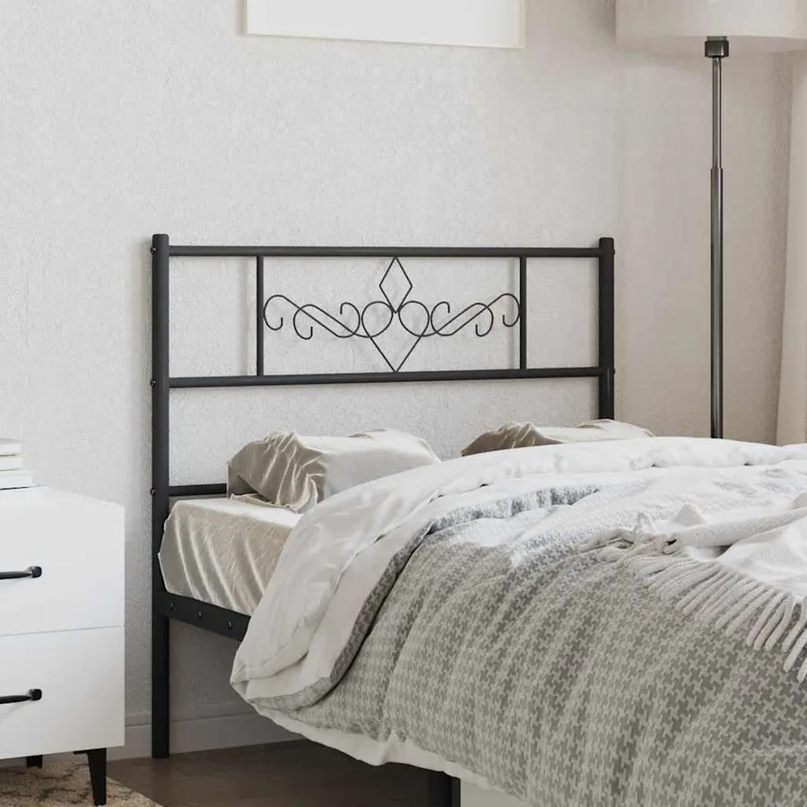 Tête de lit de remplacement métal noir 107 cm