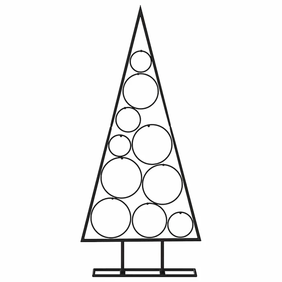 Arbre de Noël en métal pour décoration noir 90 cm - 3