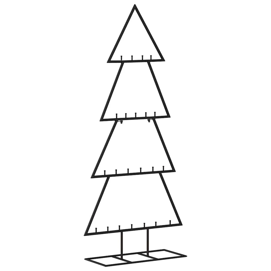 Arbre de Noël en métal pour décoration noir 125 cm - 2