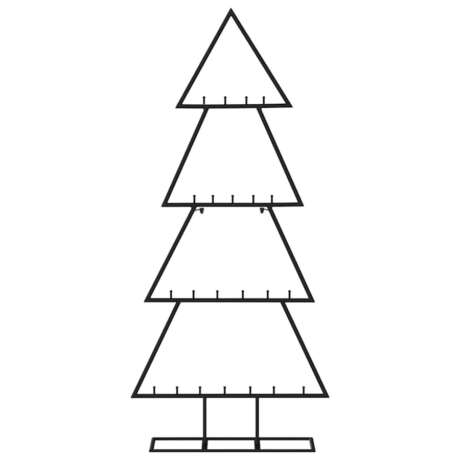 Arbre de Noël en métal pour décoration noir 125 cm - 3