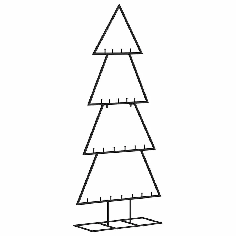 Arbre de Noël en métal pour décoration noir 125 cm - 5