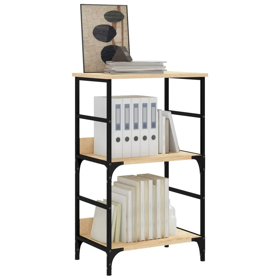 Bibliothèque chêne sonoma 50x33x82 cm bois d'ingénierie - 3