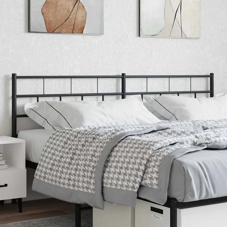 Tête de lit de remplacement métal noir 200 cm