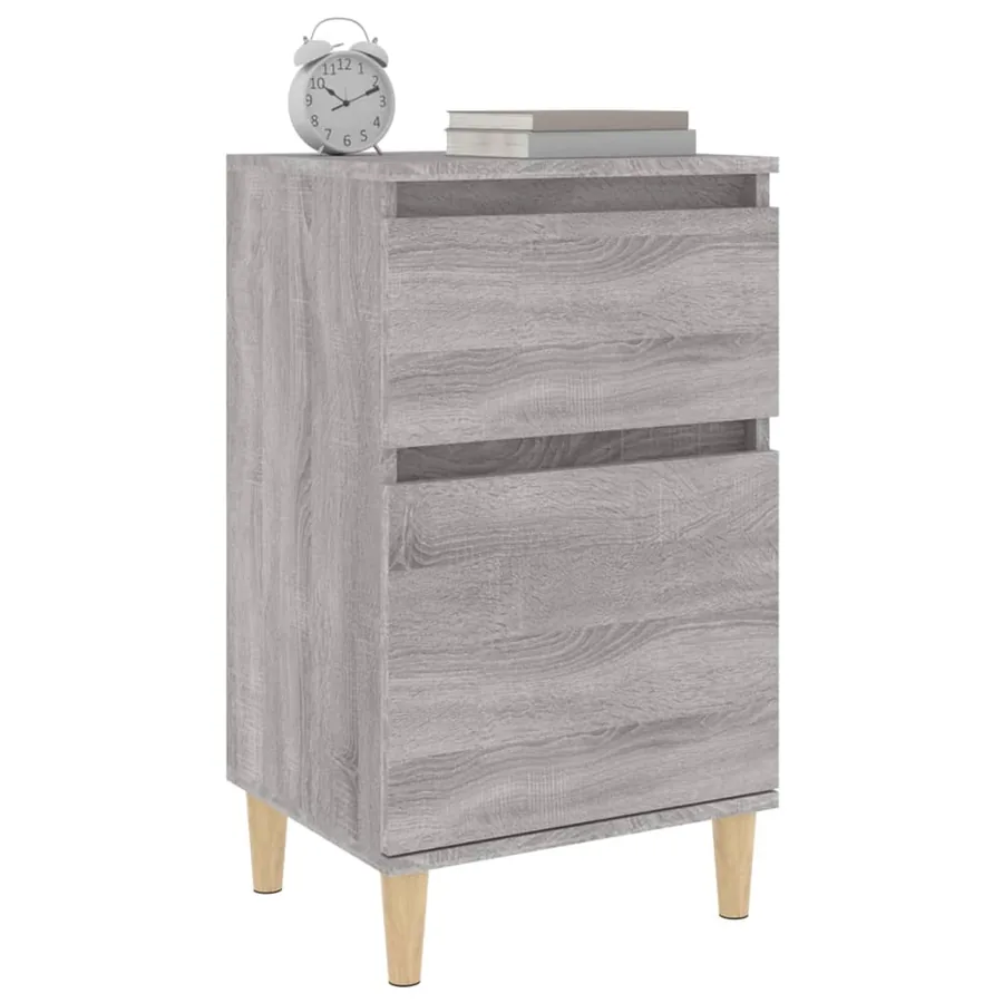 Table de chevet sonoma gris 40x35x70 cm - 4