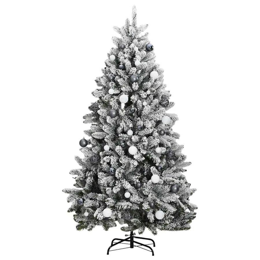 Sapin de Noël artificiel articulé 300 LED et boules 180 cm - 4