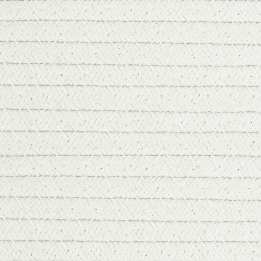 Panier de rangement marron et blanc Ø51x33 cm coton - 8