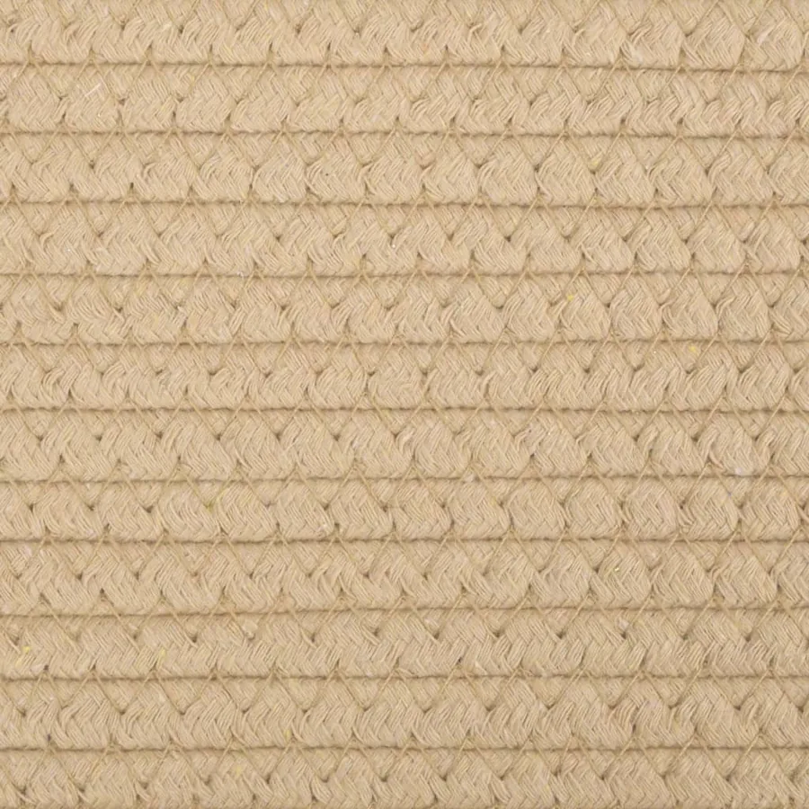 Panier de rangement beige et blanc Ø40x35 cm coton - 7