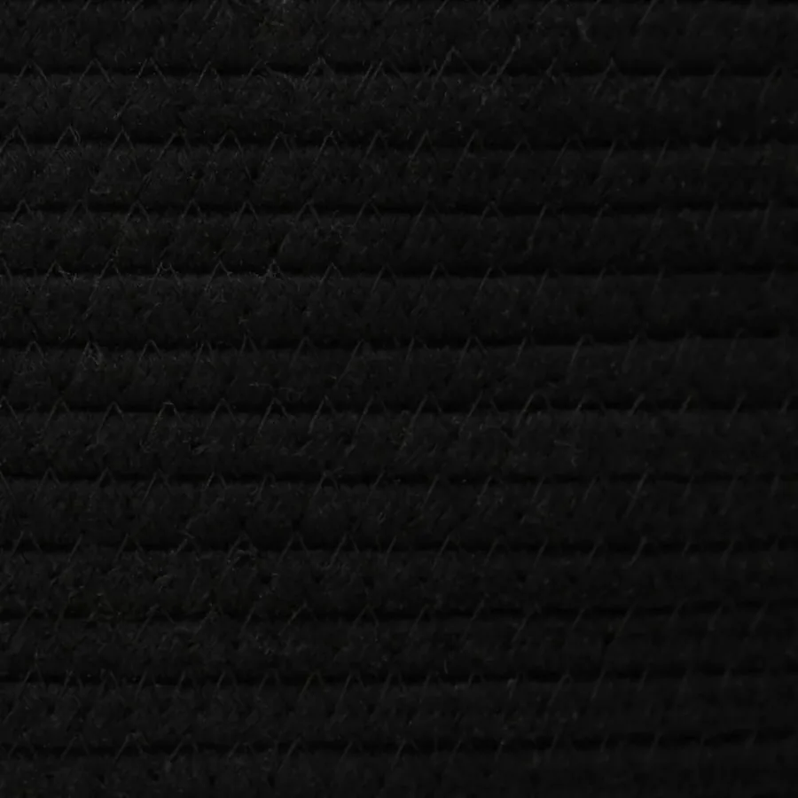 Paniers de rangement 2 pcs blanc et noir coton - 8
