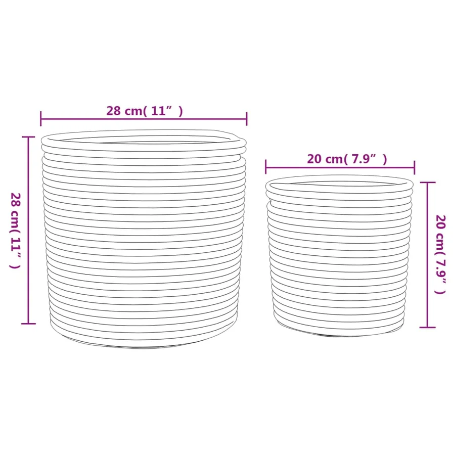 Paniers de rangement 2 pcs blanc et noir coton - 9