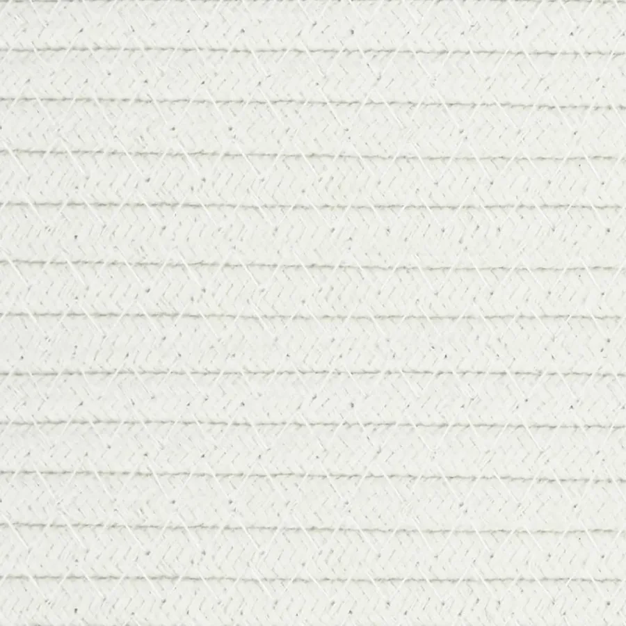 Panier de rangement gris et blanc Ø43x38 cm coton - 8