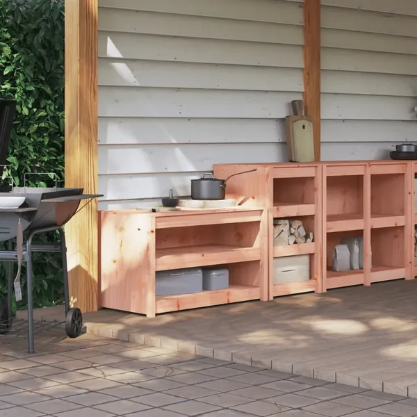 Armoires de cuisine d'extérieur MEPPEL 2 pcs bois massif douglas