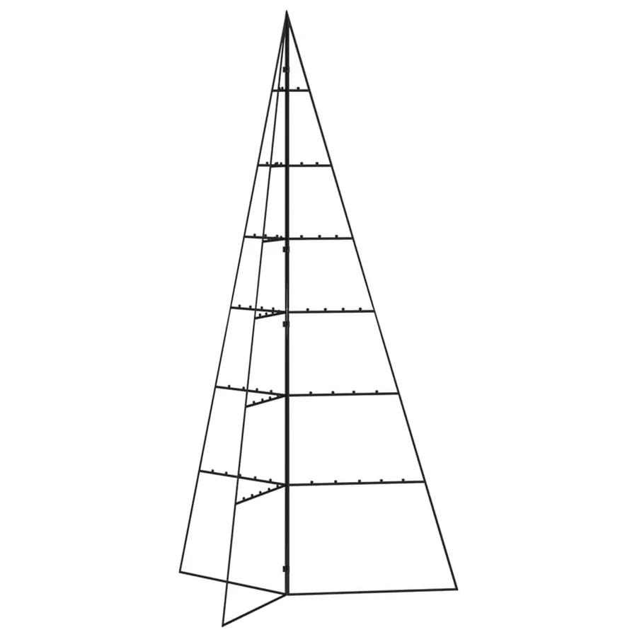 Arbre de Noël en métal pour décoration noir 140 cm - 3