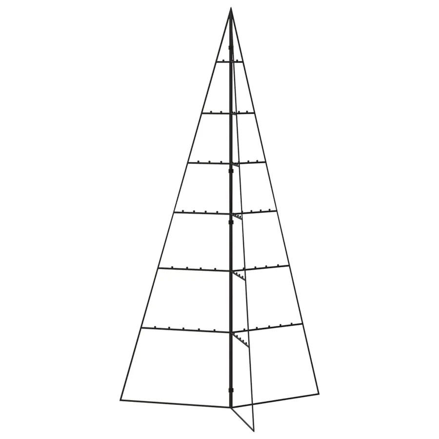 Arbre de Noël en métal pour décoration noir 140 cm - 4