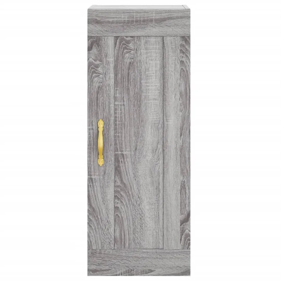 Armoire murale sonoma gris 34,5x34x90 cm bois d'ingénierie - 6