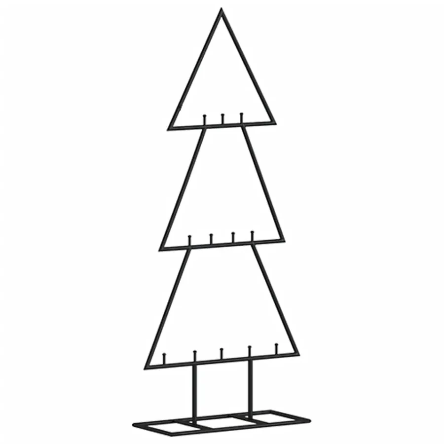 Arbre de Noël en métal pour décoration noir 60 cm - 2