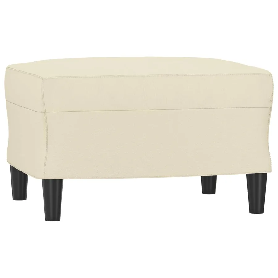 Ensemble de canapés 3 pcs avec coussins Crème Similicuir - 5