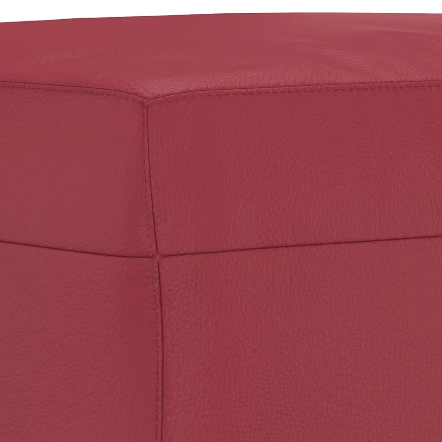 Ensemble de canapés 3 pcs et coussins Rouge bordeaux Similicuir - 7