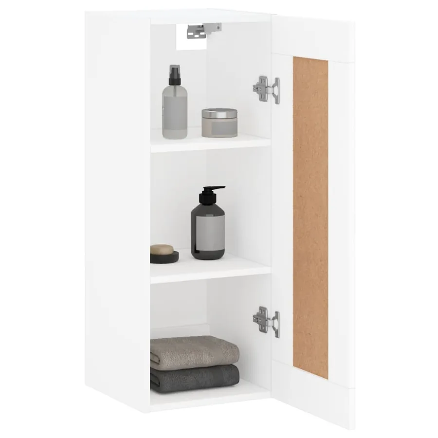 Armoire murale blanc 34,5x34x90 cm bois d'ingénierie - 4
